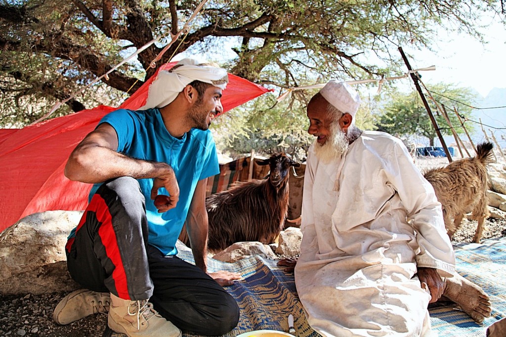 Hassan and our generous host engaging in deep, meaningful conversation.