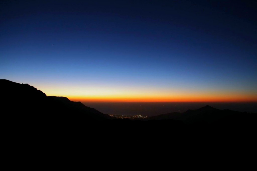 View of RAK port from out tent on Stairway to Heaven's Plateau