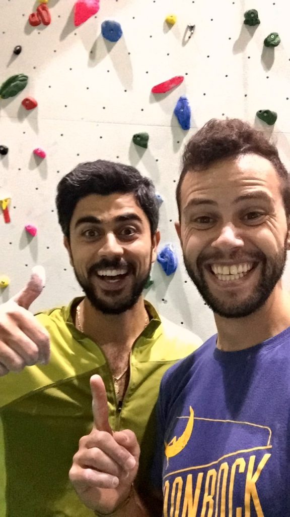 Adel & I at the climbing gym